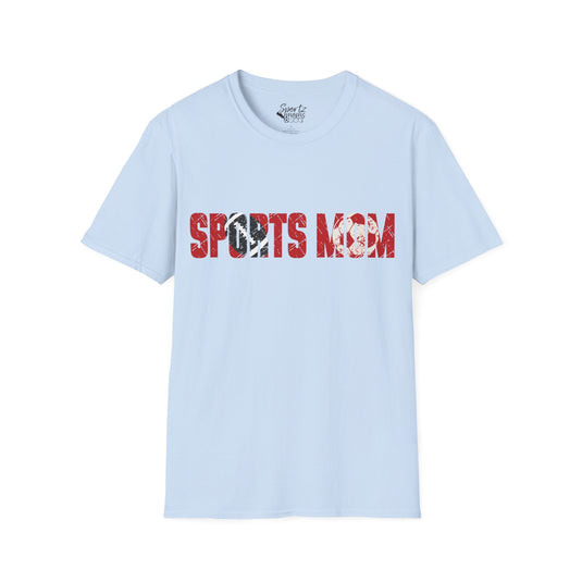 Sports Mom w/Football & Soccer Ball Adult Unisex Basic T-Shirt