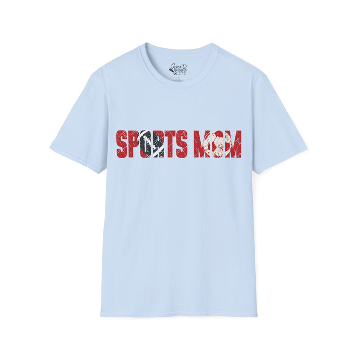 Sports Mom w/Football & Soccer Ball Adult Unisex T-Shirt
