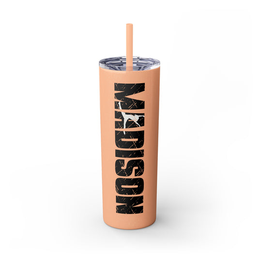 Dance 20oz Skinny Tumbler with Straw w/Custom Name