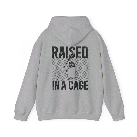 Raised in a Cage Softball Unisex Adult Hooded Sweatshirt