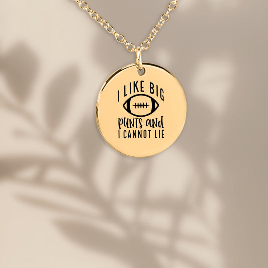 I Like Big Punts Football Coin Necklace