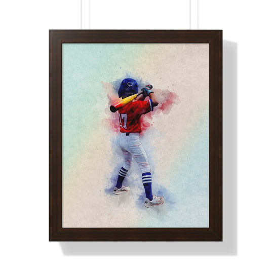 Custom Athlete Framed Art - Watercolor Effect