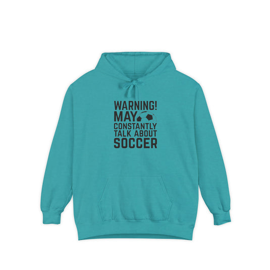 Warning Soccer Adult Unisex Premium Hooded Sweatshirt