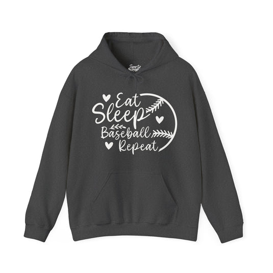 Eat Sleep Baseball Repeat Adult Unisex Basic Hooded Sweatshirt