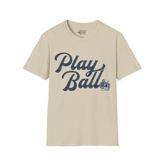 Iron Knights Basic Adult Unisex T-Shirt - Play Ball Design w/Knight Logo