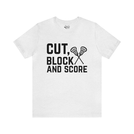 Cut Block and Score Lacrosse Adult Unisex Mid-Level T-Shirt