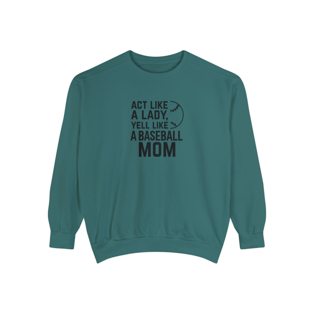 Act Like a Lady Baseball Adult Unisex Premium Crewneck Sweatshirt