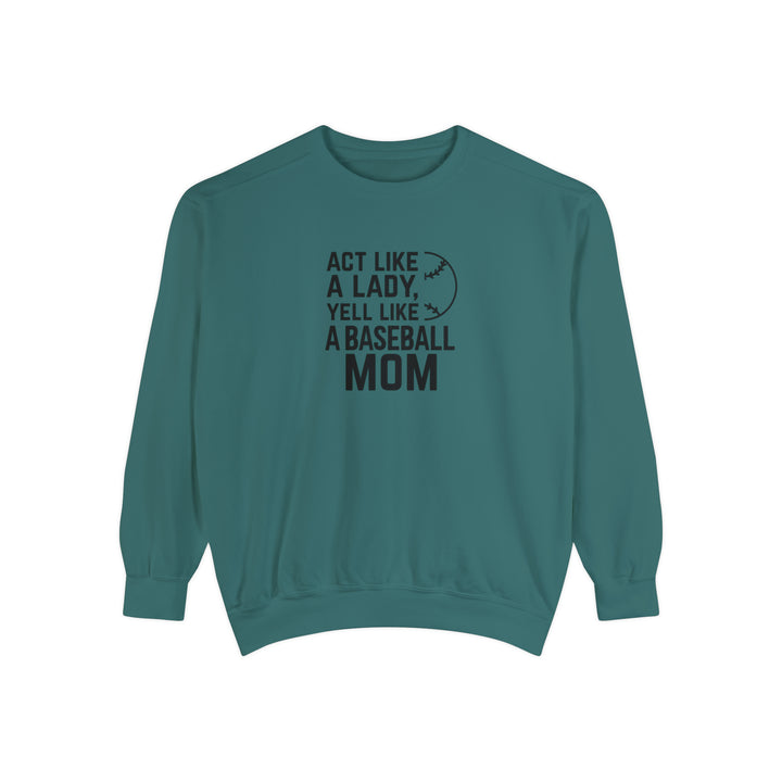 Act Like a Lady Baseball Adult Unisex Premium Crewneck Sweatshirt