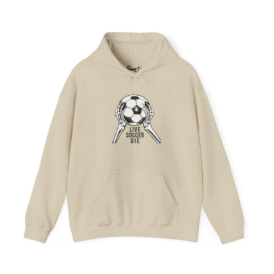 Live Soccer Die Adult Unisex Basic Hooded Sweatshirt