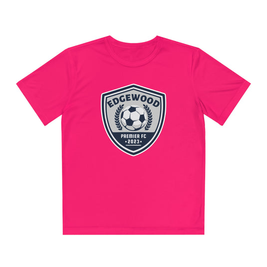 Edgewood Premier FC Unisex Youth Short Sleeve Moisture Wicking T-Shirt - Breast Cancer Awareness