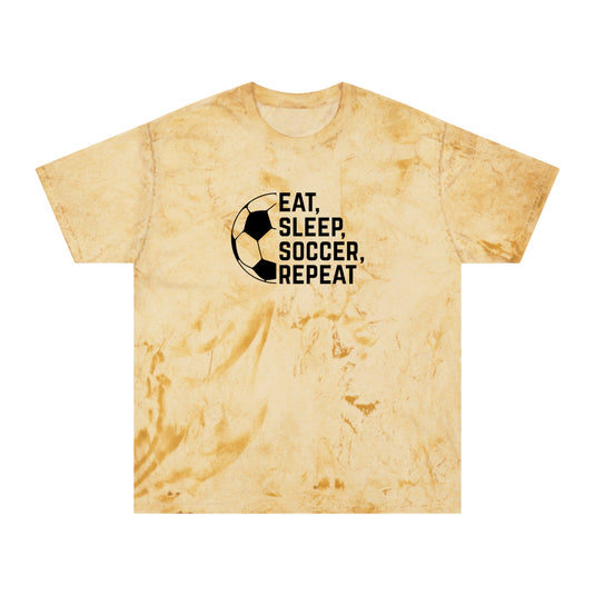 Eat Sleep Soccer Repeat Adult Unisex Colorblast T-Shirt