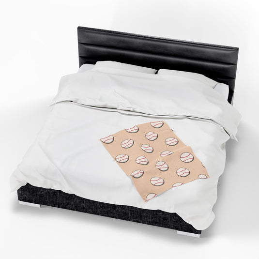 Vintage Baseball Plush Blanket
