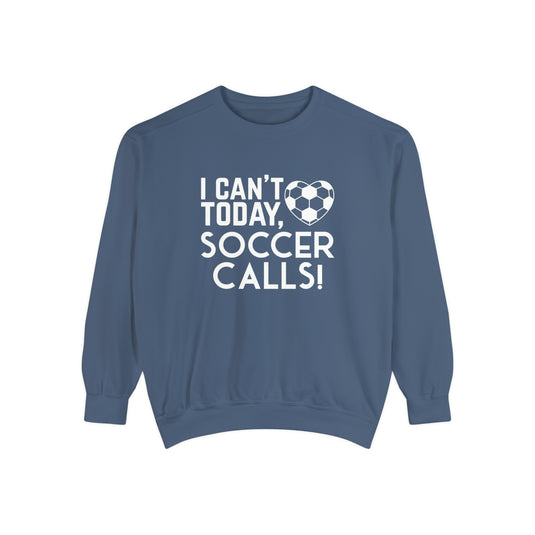 I Can't Today Soccer Adult Unisex Premium Crewneck Sweatshirt