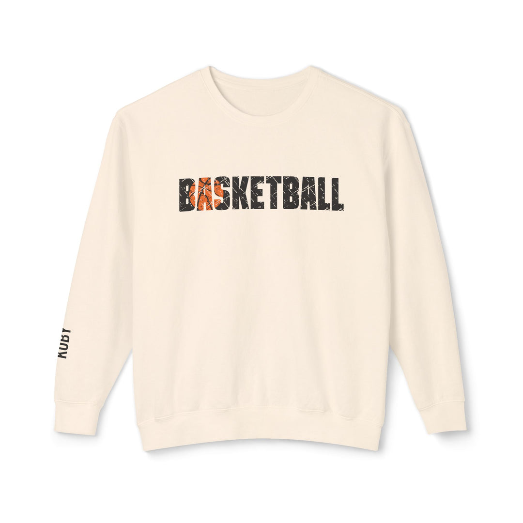 Basketball Adult Unisex Premium Crewneck Sweatshirt w/Name on Sleeve