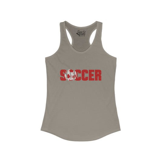 Soccer Adult Women's Racerback Tank