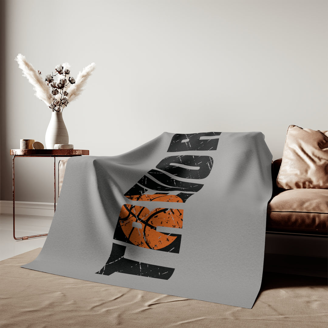 Basketball Sweatshirt Blanket w/Custom Name