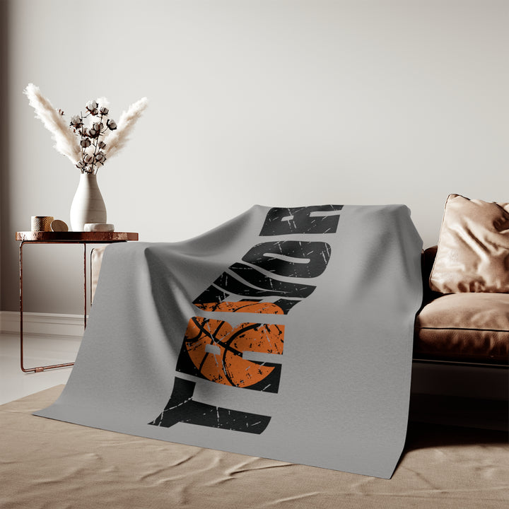 Basketball Sweatshirt Blanket w/Custom Name