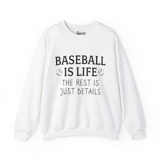 Baseball is Life Adult Unisex Basic Crewneck Sweatshirt