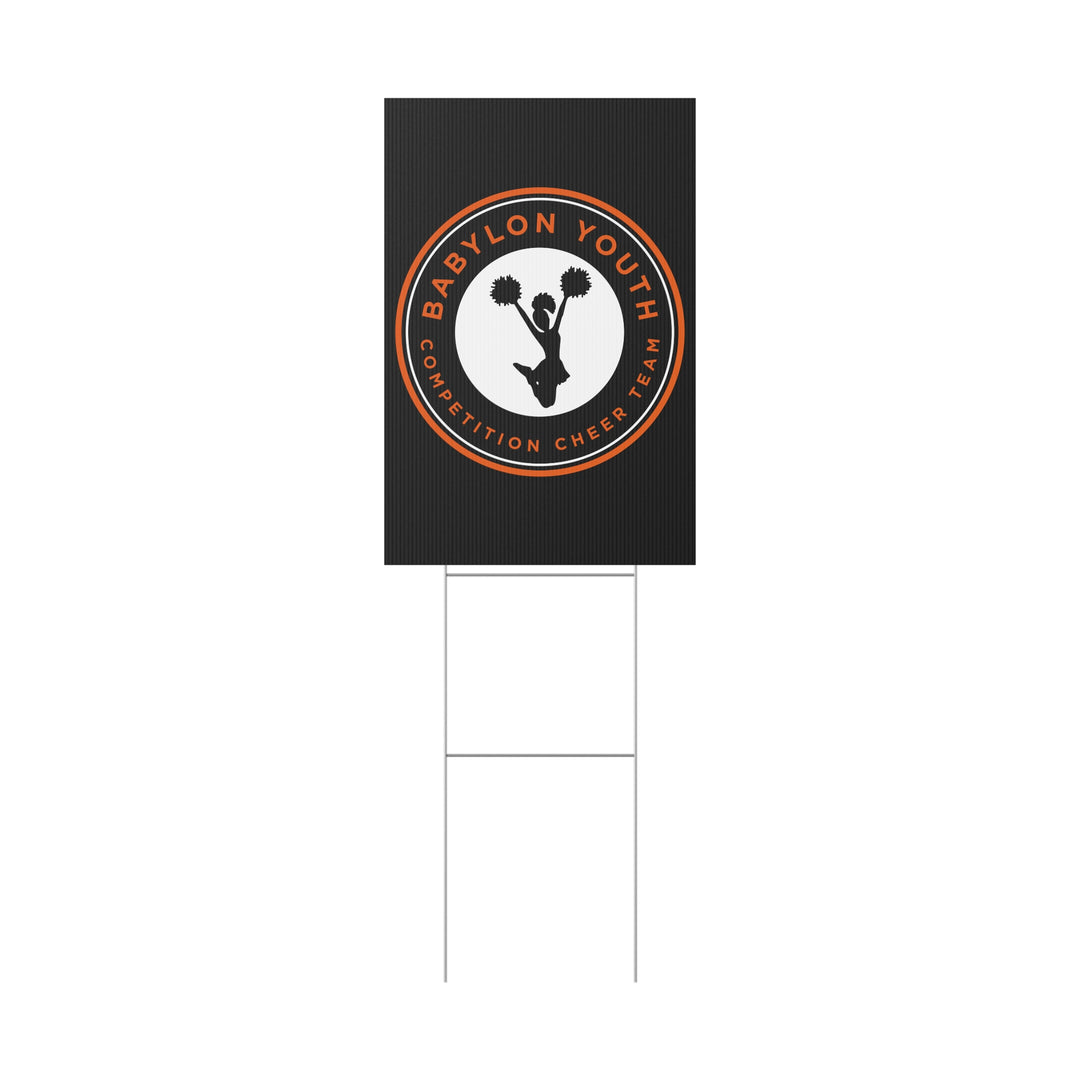 Babylon Youth Competition Cheerleading Plastic Yard Sign