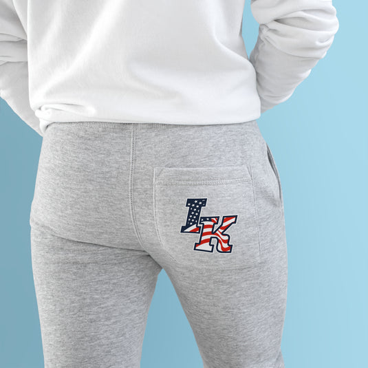 Iron Knights Unisex Fleece Joggers w/Flag Design on back Pocket