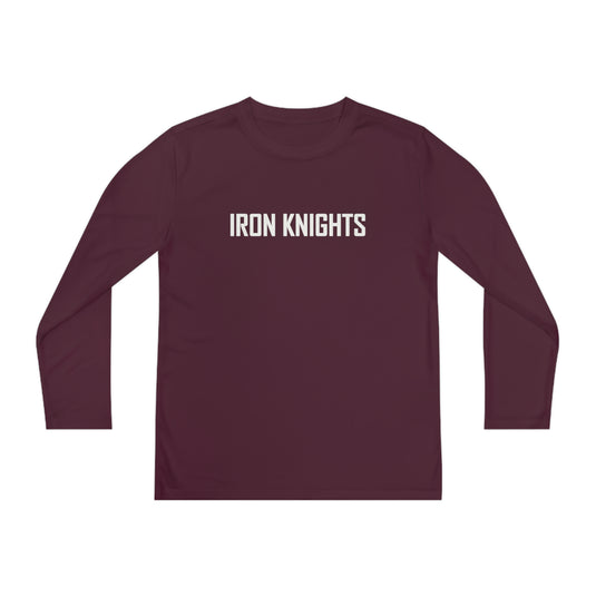 Iron Knights Youth Long Sleeve Competitor Moisture Wicking Tee w/Text Only