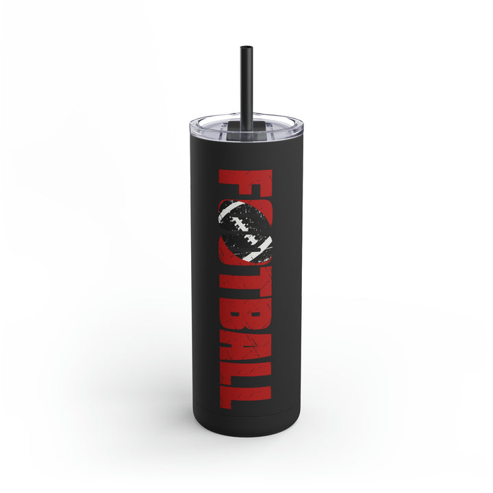 Football 20oz Skinny Matte Tumbler