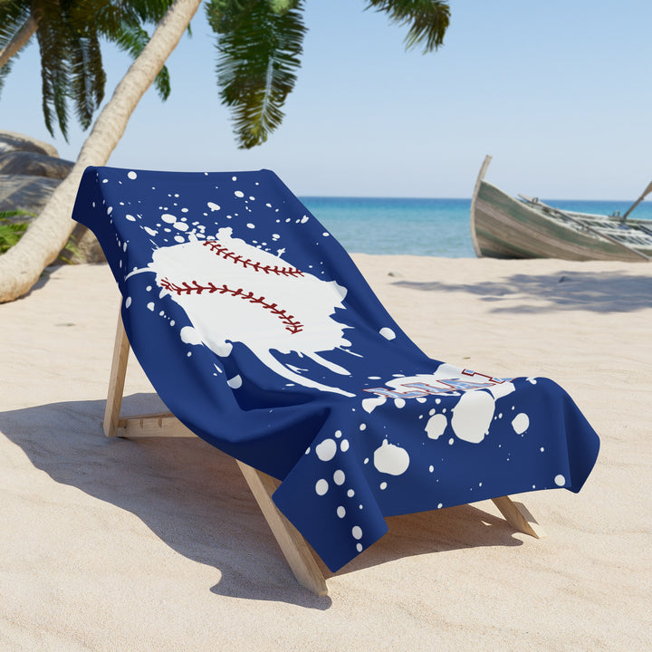 Baseball Beach Towel w/Custom Name