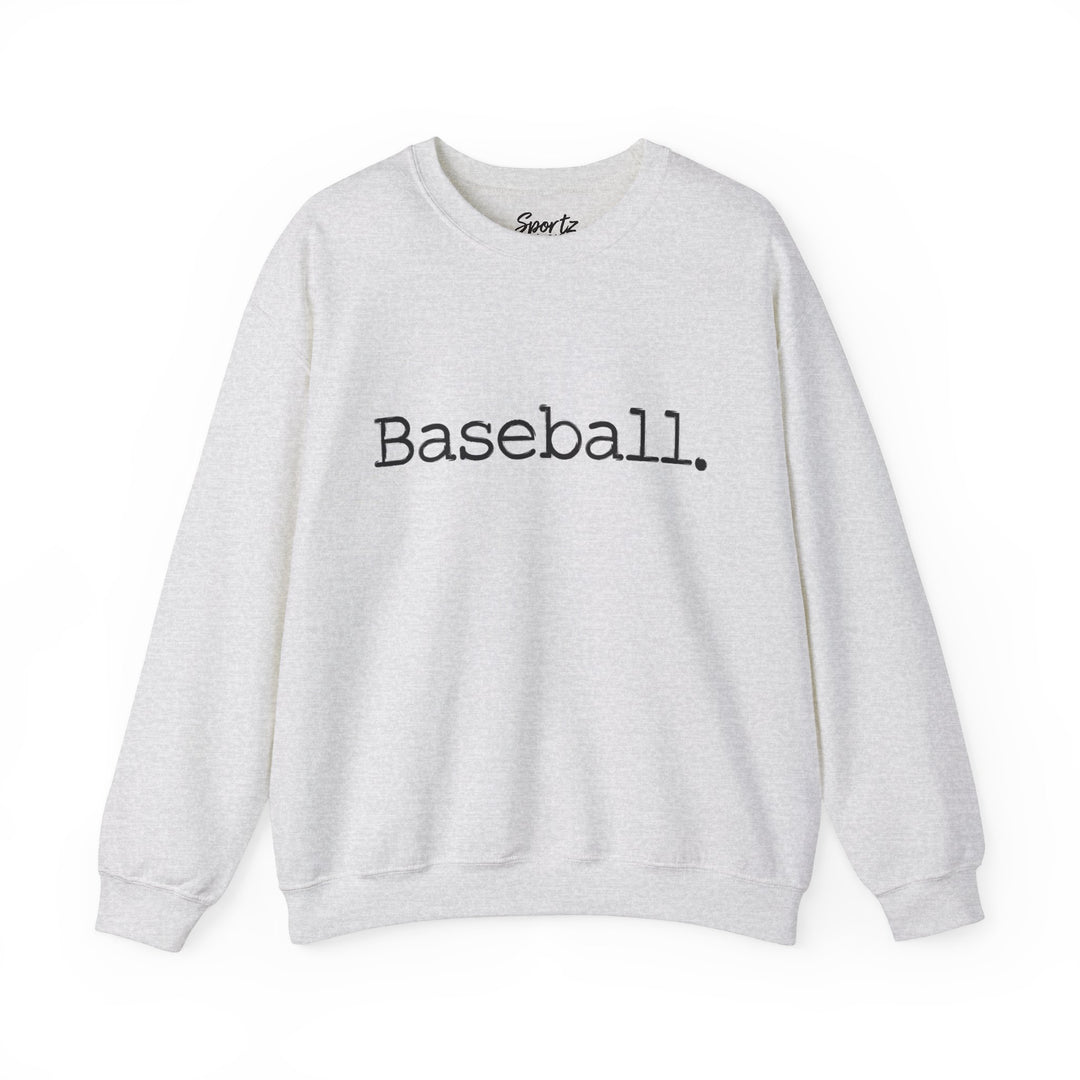 Typewriter Design Baseball Adult Unisex Crewneck Sweatshirt