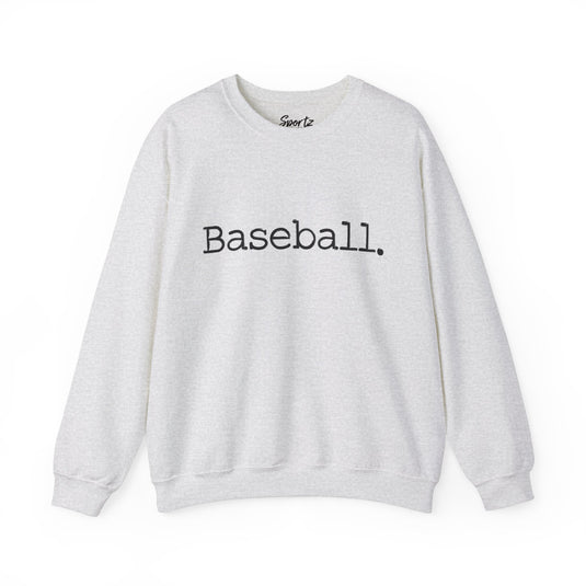 Typewriter Design Baseball Adult Unisex Basic Crewneck Sweatshirt