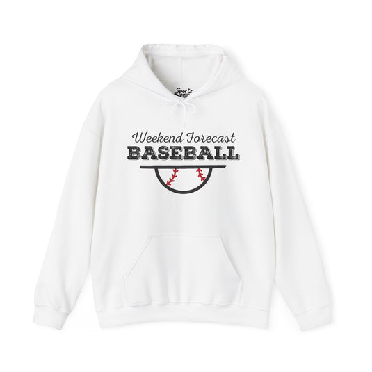 Weekend Forecast Baseball Adult Unisex Basic Hooded Sweatshirt