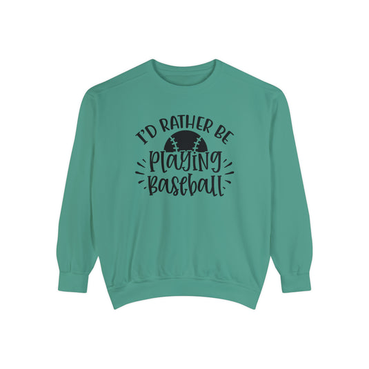 I'd Rather Be Playing Baseball Adult Unisex Premium Crewneck Sweatshirt