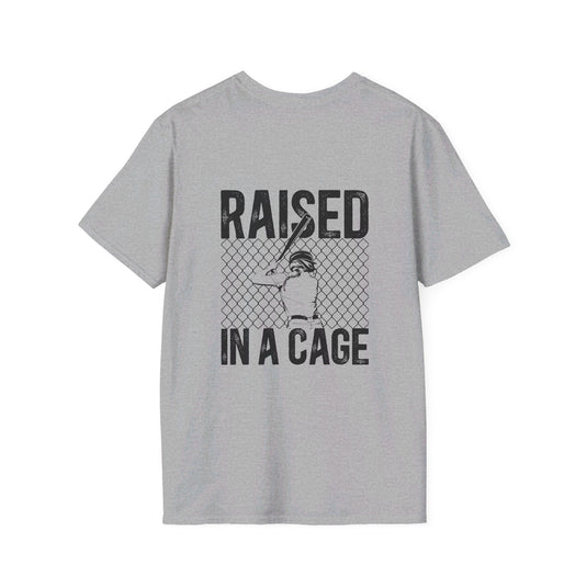 Raised in a Cage Softball Unisex Adult Basic T-Shirt