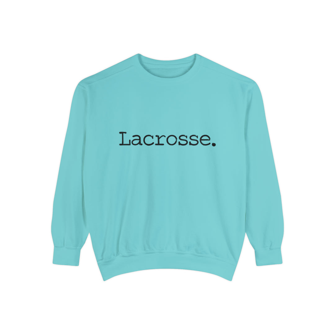 Typewriter Design Lacrosse Adult Unisex Premium Crewneck Sweatshirt