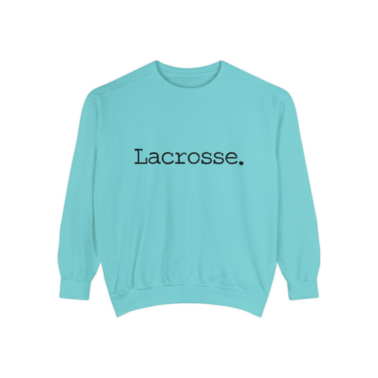 Typewriter Design Lacrosse Adult Unisex Premium Crewneck Sweatshirt
