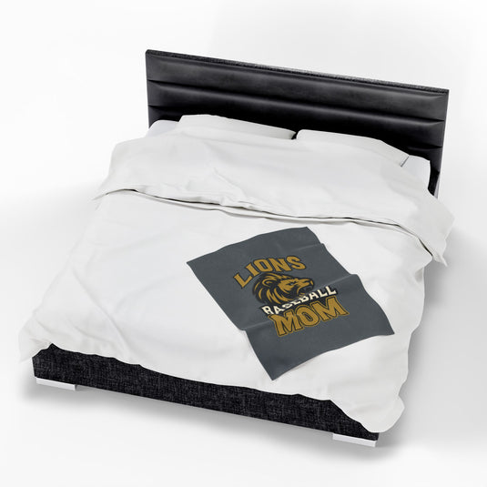 FEBA Lions Baseball Velveteen Plush Blanket