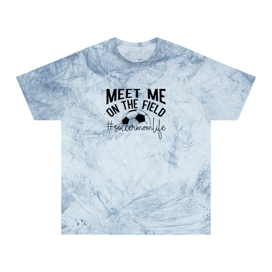 Meet Me on the Field Soccer Adult Unisex Colorblast T-Shirt