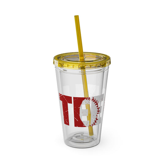 Tee Ball 16 oz Sunsplash Tumbler with Straw