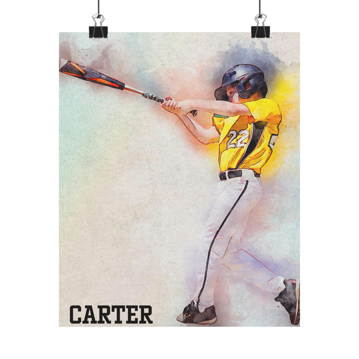 Matte Vertical Poster w/Watercolor Effect