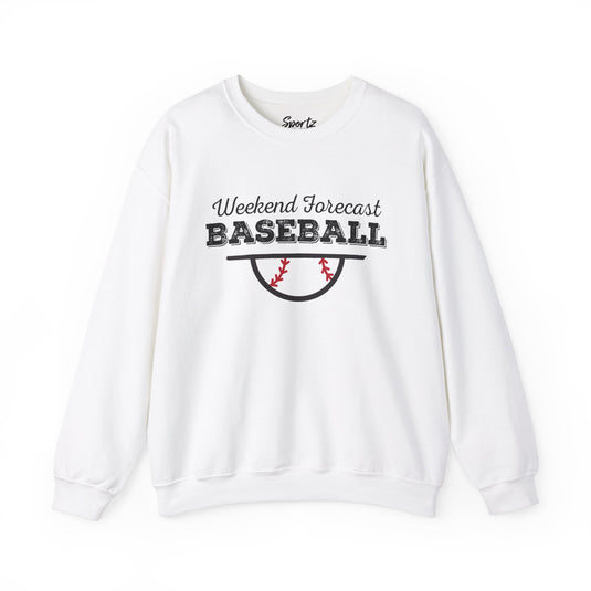 Weekend Forecast Baseball Adult Unisex Basic Crewneck Sweatshirt