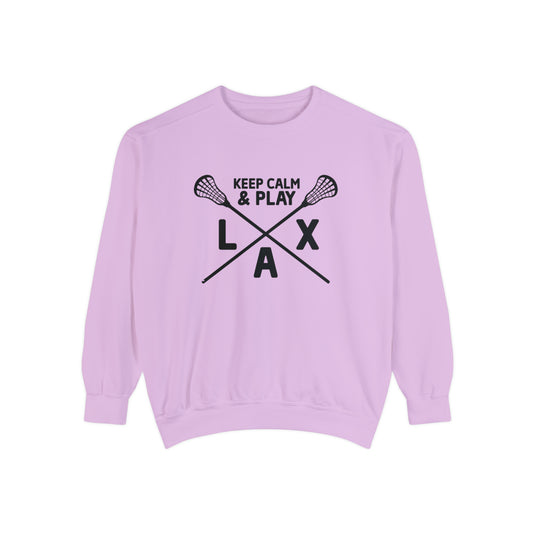 Keep Calm Lacrosse Adult Unisex Premium Crewneck Sweatshirt