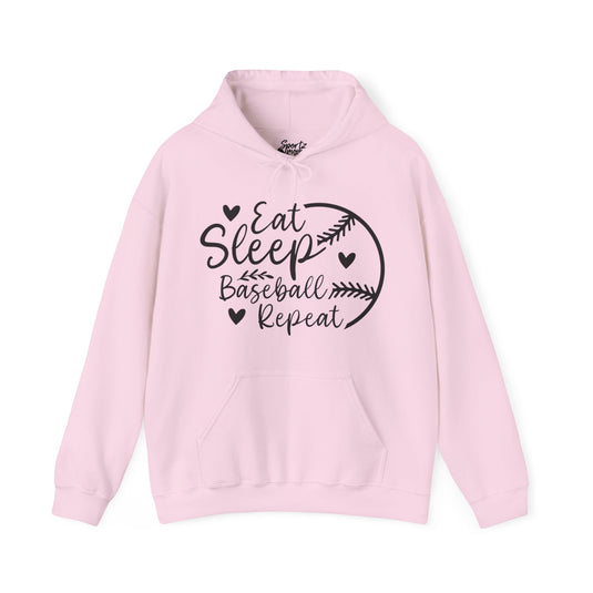 Eat Sleep Baseball Repeat Adult Unisex Basic Hooded Sweatshirt