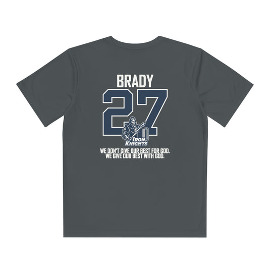 Iron Knights Youth Short Sleeve Competitor Moisture Wicking Tee w/Knight Design and Name & Number on back