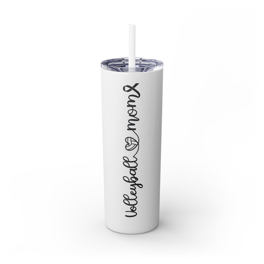 Cancer Collection Pick Your Sport Mom Ribbon & Heart 20oz Skinny Tumbler with Straw