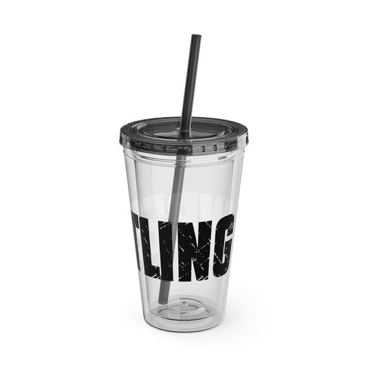 Wrestling 16 oz Sunsplash Tumbler with Straw