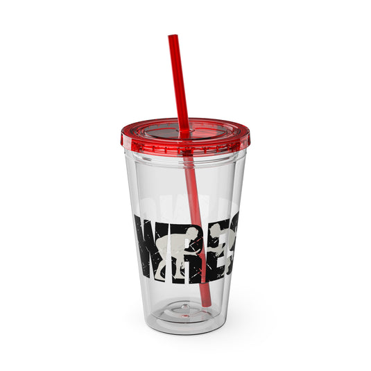 Wrestling 16 oz Sunsplash Tumbler with Straw