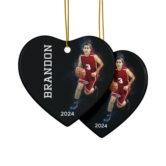 Custom Picture Ceramic Ornament - Gritty Effect