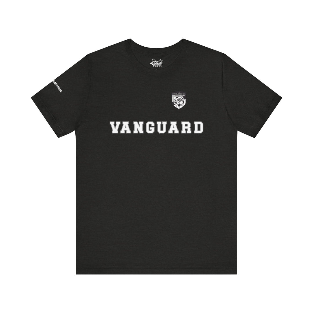 College Station Soccer Club Vanguard Unisex Adult T-Shirt w/ Logo on Left Chest