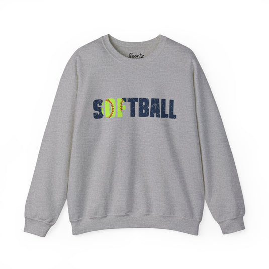 Softball Adult Unisex Basic Crewneck Sweatshirt