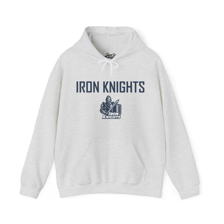 Iron Knights Adult Unisex Hooded Sweatshirt w/Knight Design, Name & Number on back