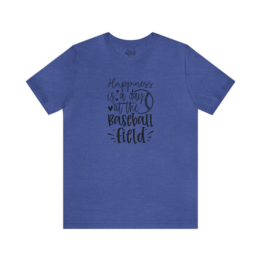 Happiness is a Day Baseball Adult Unisex Mid-Level T-Shirt